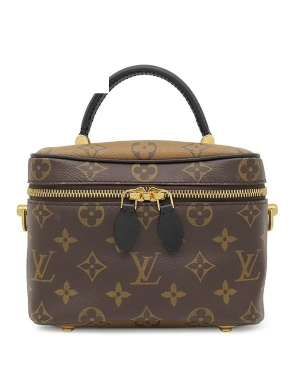 Louis Vuitton 2-Way Bag Vanity NV PM Monogram Canvas Reverse Gold Shoulder